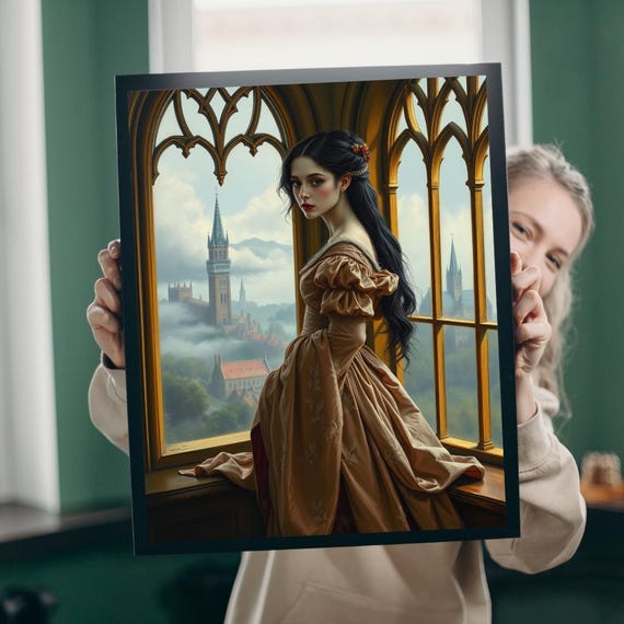 Medieval Princess Castle View Puzzle Enchanting Cozy Evening Gift