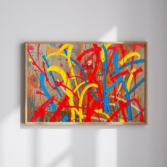 Abstract Colorful Jigsaw Puzzle Family Fun Art Game
