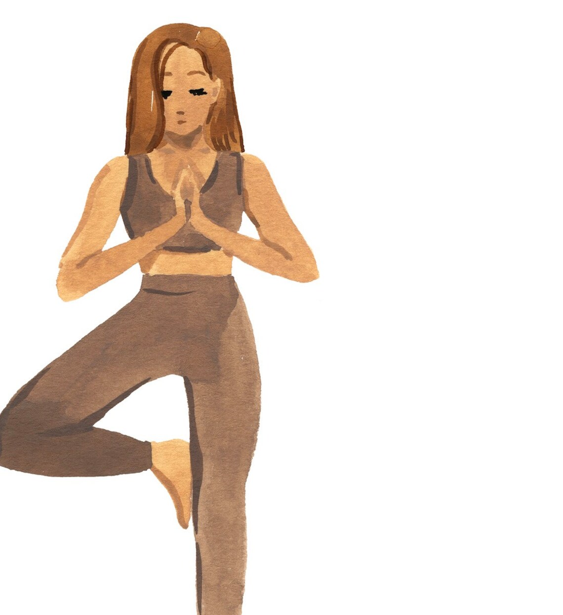 Woman Yoga Art Print, Minimalist Wellness Decor - Image 2