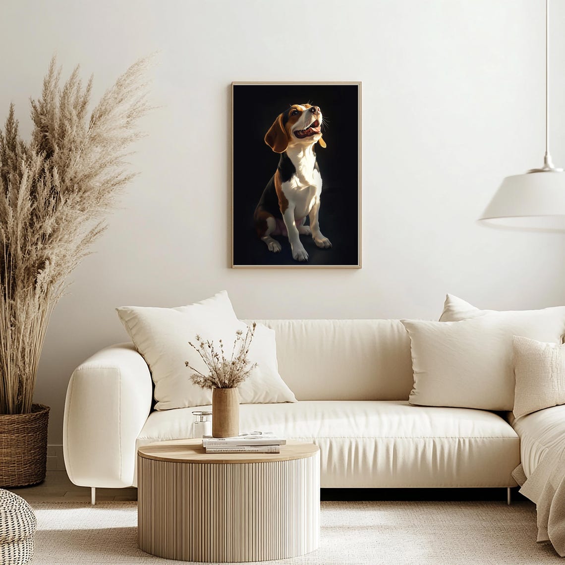 Beagle Smiling On Black Background Studio Portrait Dog Poster - Image 2