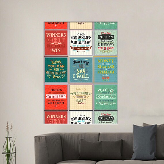 Motivational Canvas Art Success Quotes Gift Wall Prints Believe You Can Decor Freedom Kitchen