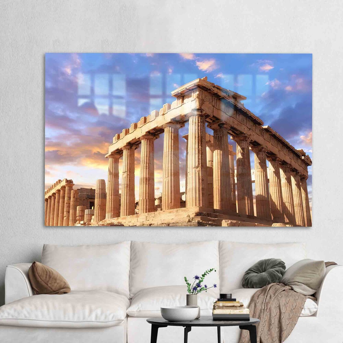 Acropolis of Athens Parthenon Sunset Historic Landmark Photo Poster