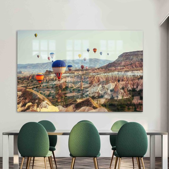 Cappadocia Hot Air Balloons Over Fairy Chimneys Turkey Travel Poster