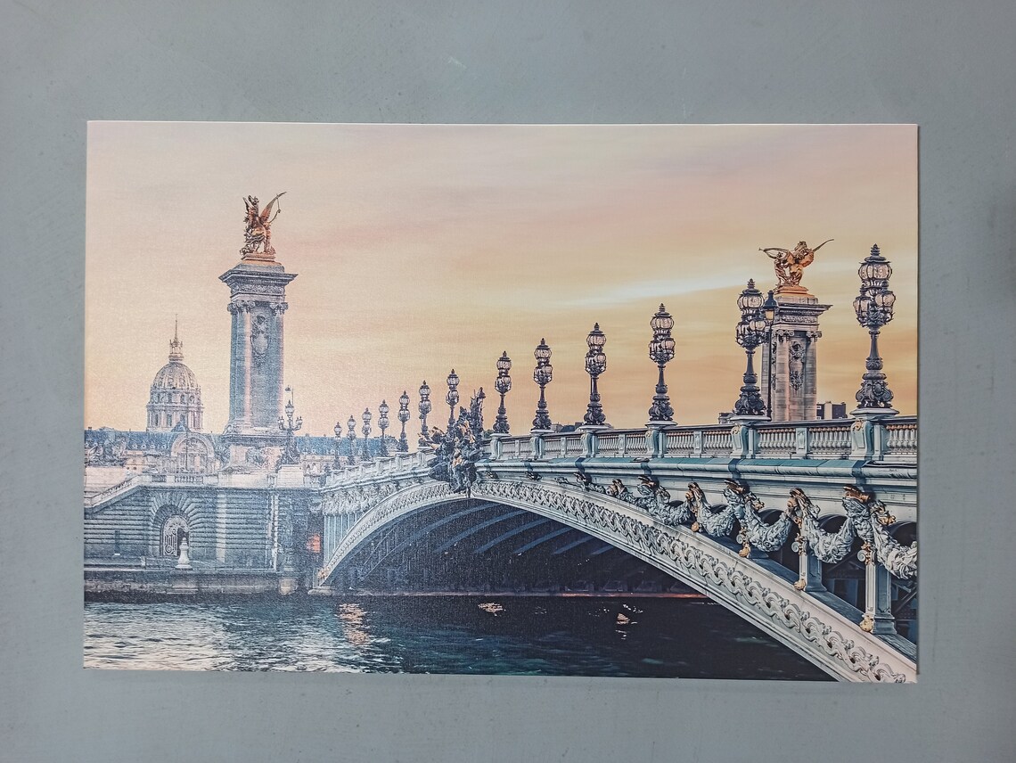 Alexandre III Bridge View, Paris Travel Poster