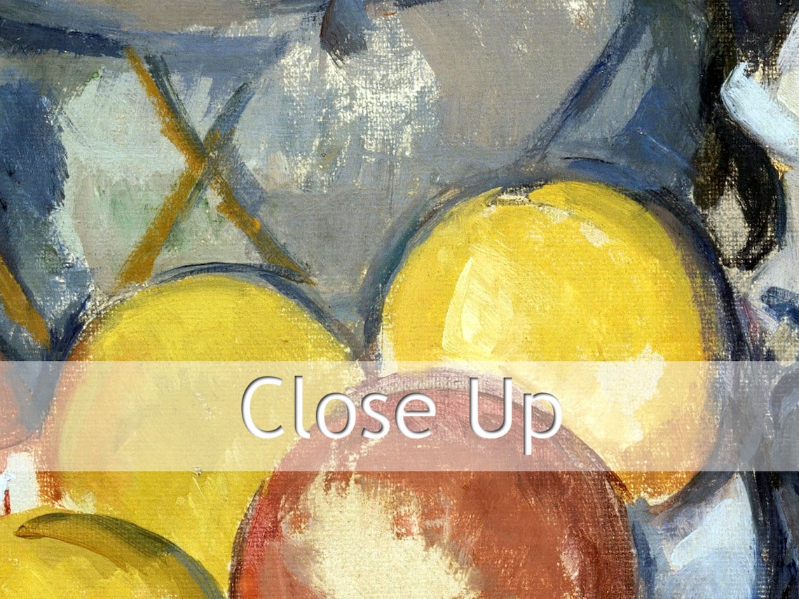 Paul Cezanne Straw Trimmed Vase Sugar Bowl and Apples Still Life Poster - Image 2