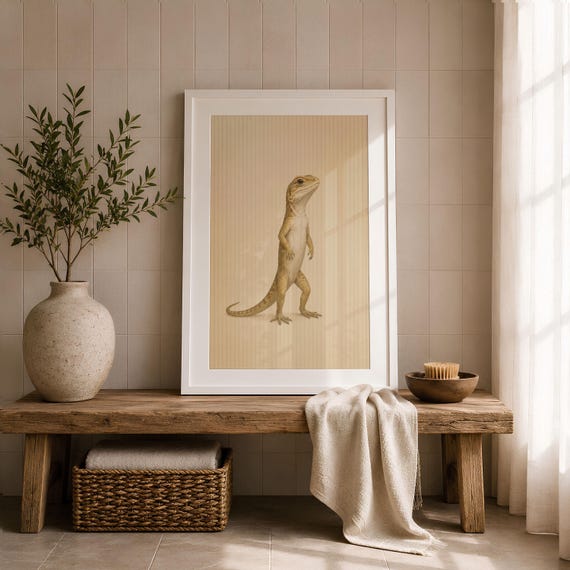Bearded Dragon - Minimalist Scandinavian Nursery Art