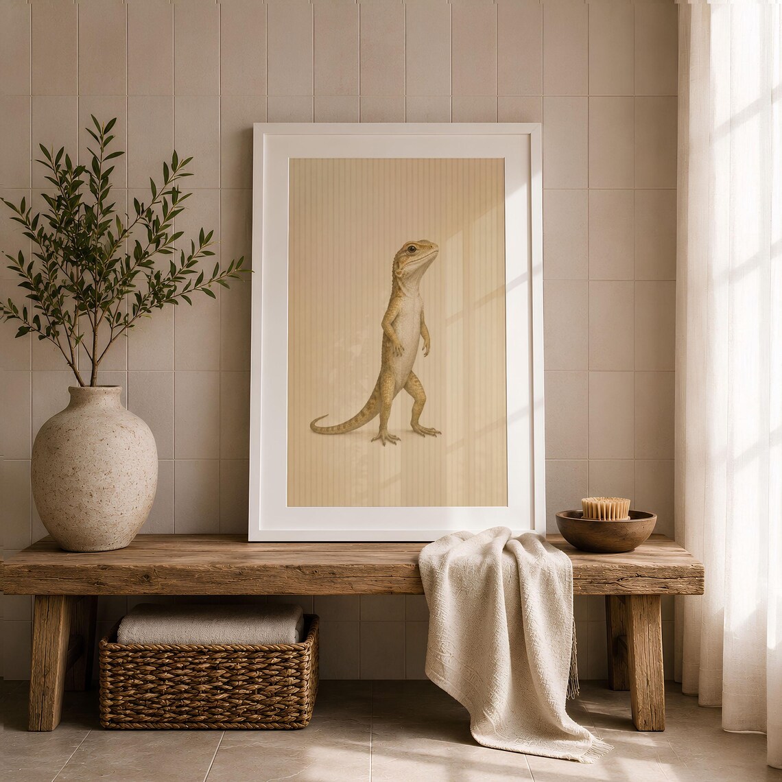 Bearded Dragon - Minimalist Scandinavian Nursery Art
