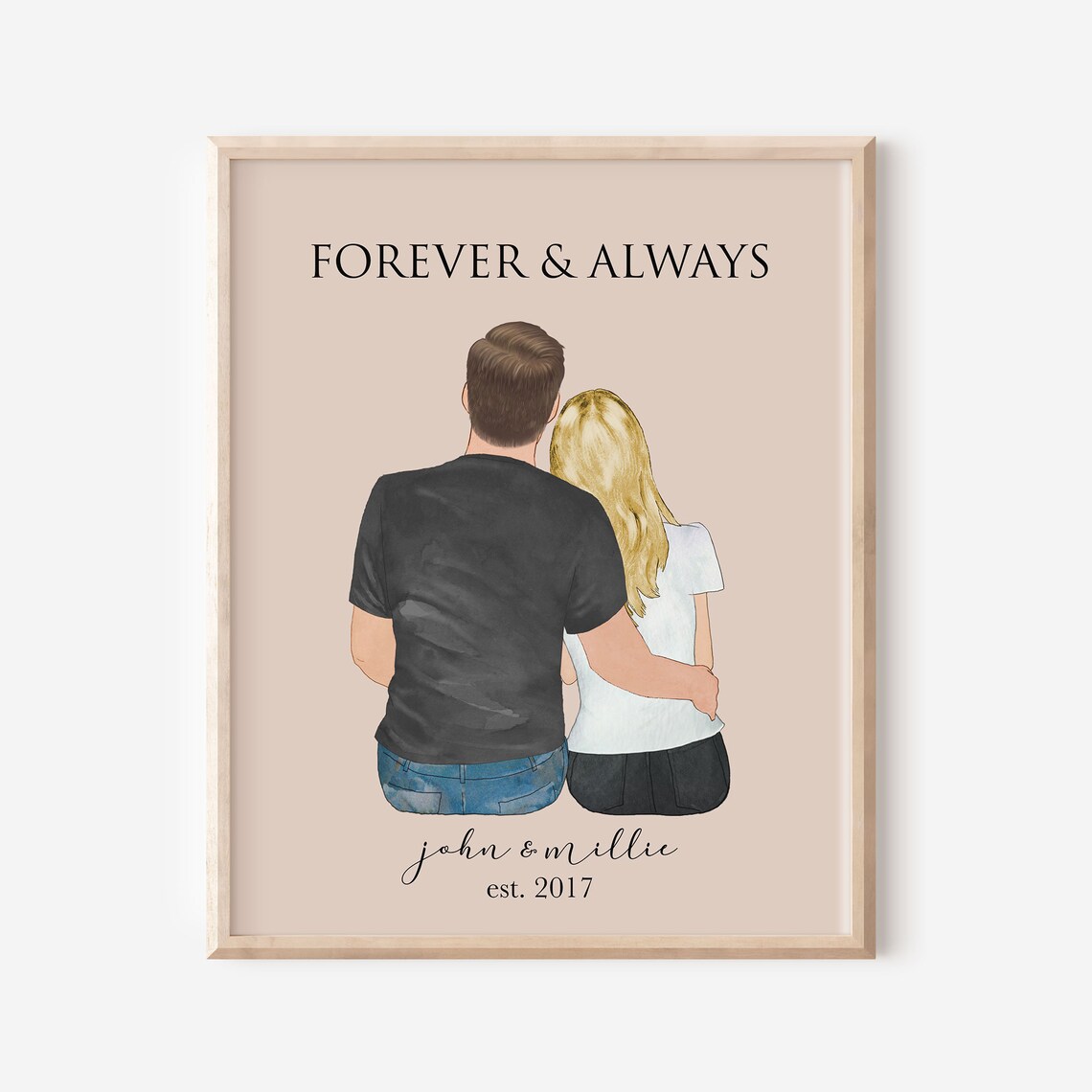 Personalized Couple Print for Valentine Gifts
