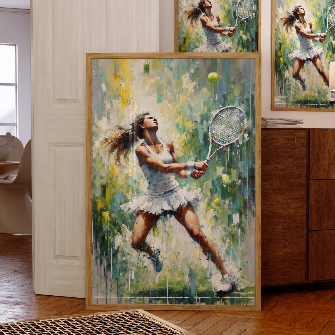 Tennis Print Preppy Tennis Poster Printable Wall Art Trendy Sporty Wall Art Tennis Drawing Tennis Art Tennis Player Art Print