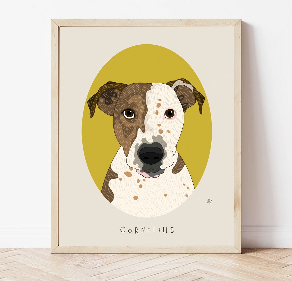 One Of A Kind Pet Portrait Illustration Pet Memorial Custom Pet Portrait Dog Drawing From Photo Gift For Pet Parents Dog Print - Image 6