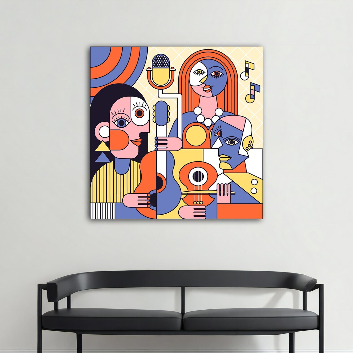 Woman And Instruments Music Wall Art Print - Image 4