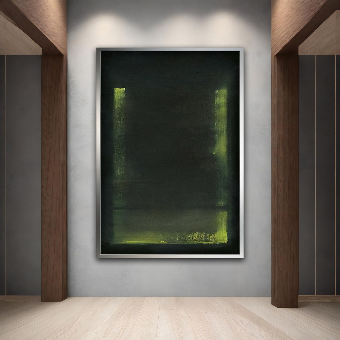 Mark Rothko Style Dark Green Black Color Field Abstract Wall Art Print - Image 3