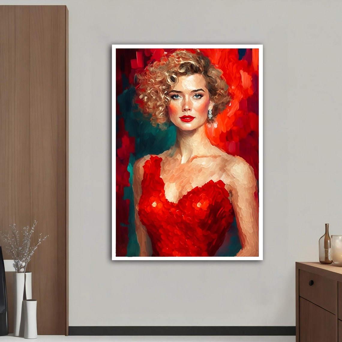 Beautiful Modern Woman Wall Art Modern Woman Print Abstract Woman Painting Feminine Woman Wall Decor - Image 3