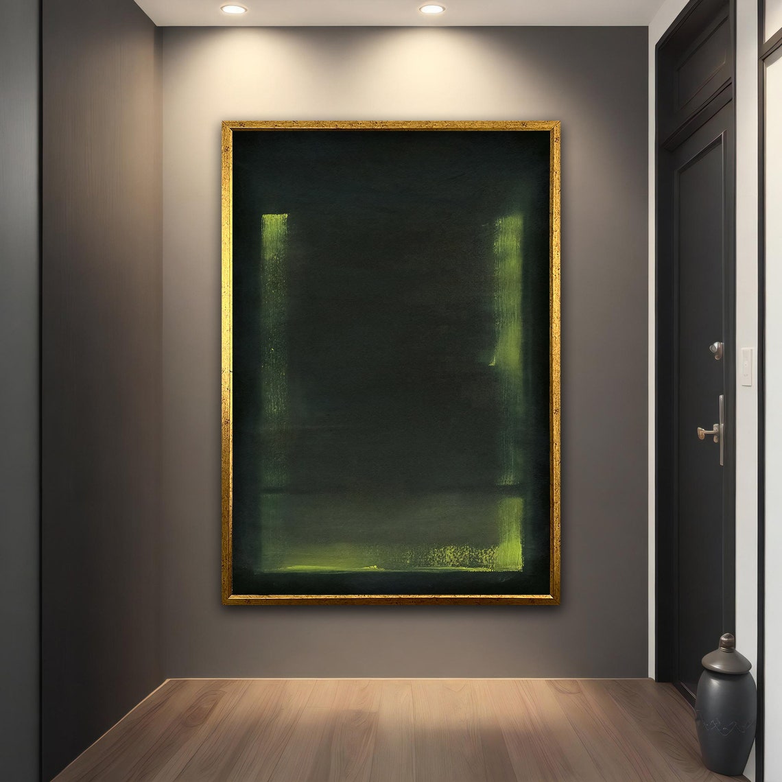 Mark Rothko Style Dark Green Black Color Field Abstract Wall Art Print - Image 4