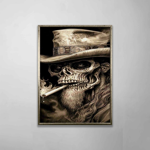 Skull Modern Wall Art Skull Wall Art Skull Skull Print Skull Wall Decor Skull Poster Skull Framed