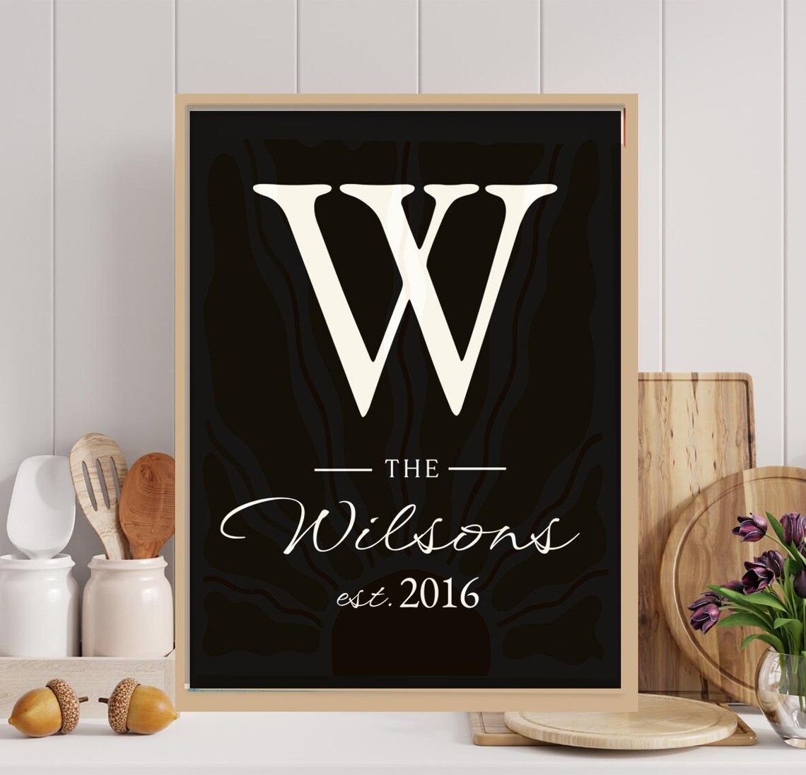 Personalized Family Last Name Sign, Rustic Farmhouse - Image 3