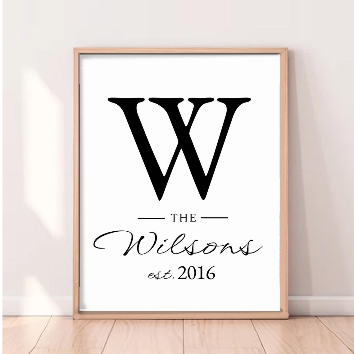 Personalized Family Last Name Sign, Entryway Decor