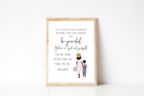 Jeffrey R Holland Motherhood Quote Brunette Mother Son Poster