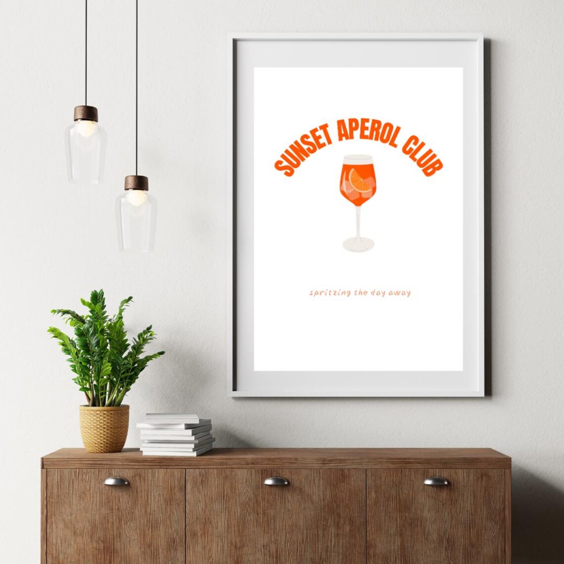 Aperol Spritz Summer Evening Cocktail Poster