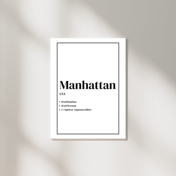 Manhattan Cocktail Poster