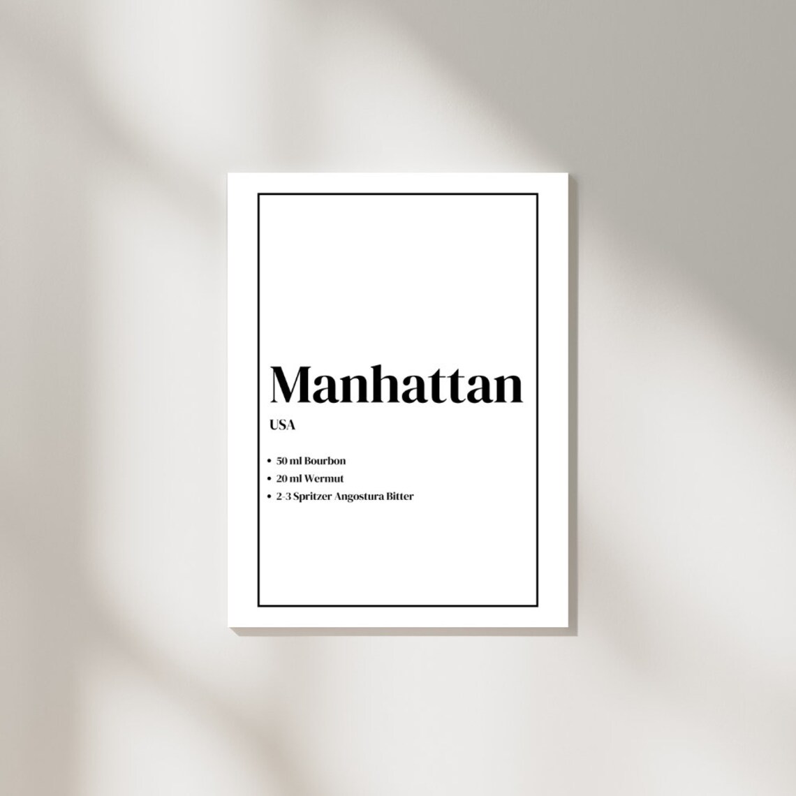 Manhattan Cocktail Poster