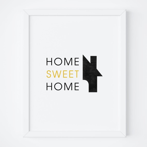 Home Sweet Home Quote Print, Farmhouse Sign