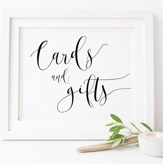 Cards And Gifts Wedding Sign, Gift Table Art Print