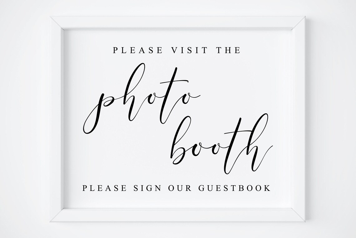 Photo Booth Guestbook Wedding Guest Book Sign Art Print