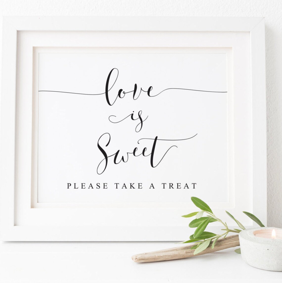 Love Is Sweet Sign, Wedding Candy Bar Poster