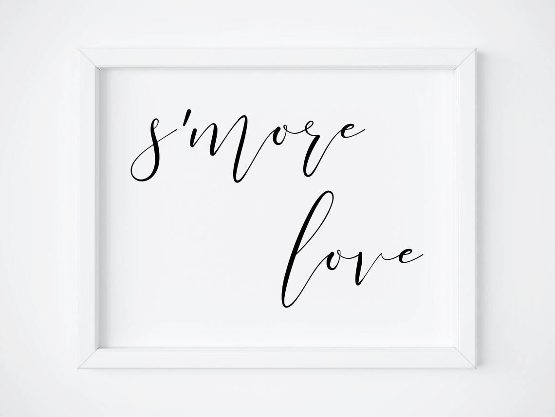 Smore Love Wedding Sign, Smores Bar Art Print