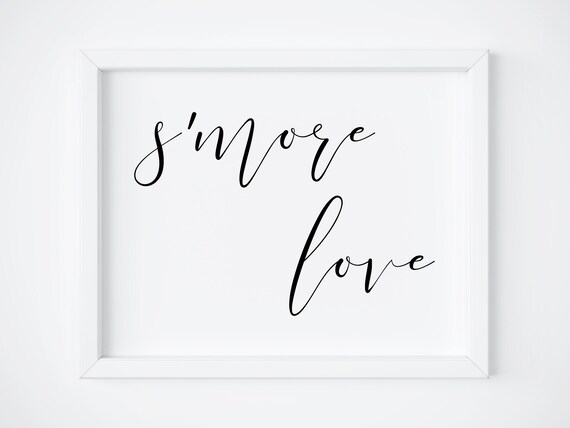 Smore Love Wedding Sign, Smores Bar Art Print