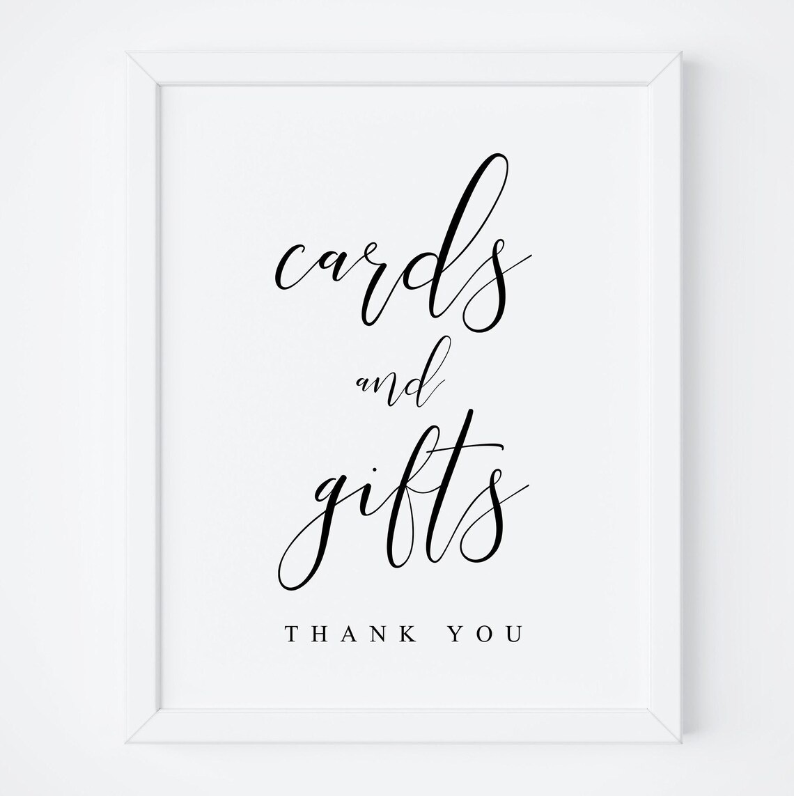 Cards And Gifts Wedding Reception Sign Poster