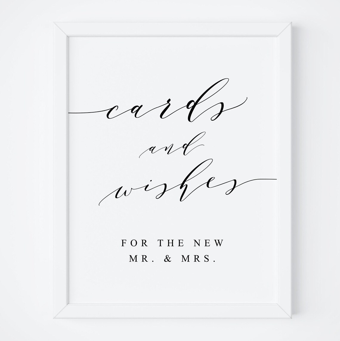 Wedding Cards and Well Wishes Sign, Reception Art Print