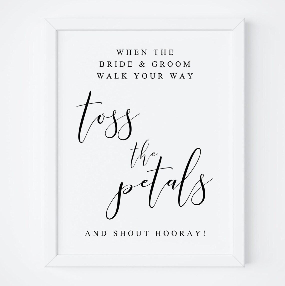Wedding Petal Toss Sign, Ceremony Send-Off Art Print