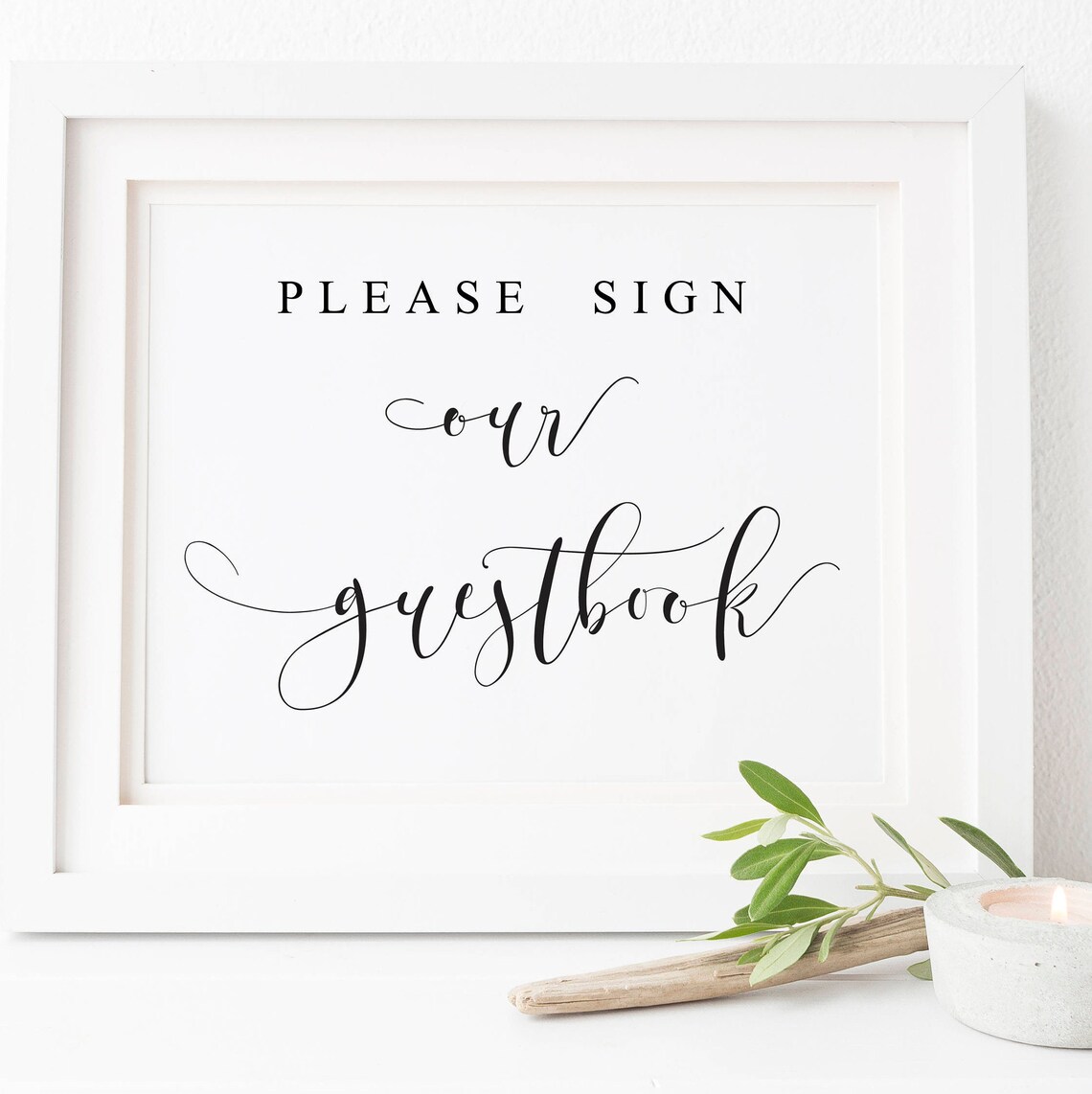 Please Sign Our Guestbook Wedding Table Sign Print