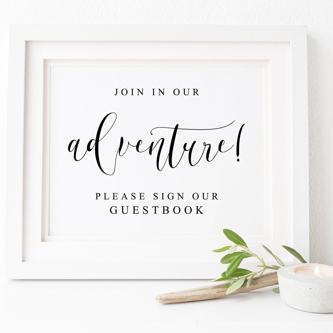 Adventure Wedding Guestbook Sign, Reception Poster
