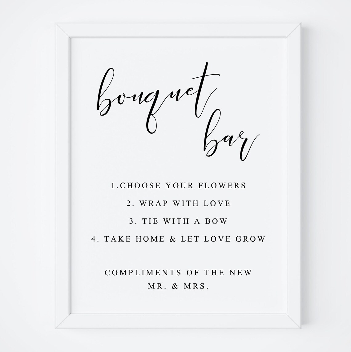 Let Love Grow Wedding Reception Sign Art Print