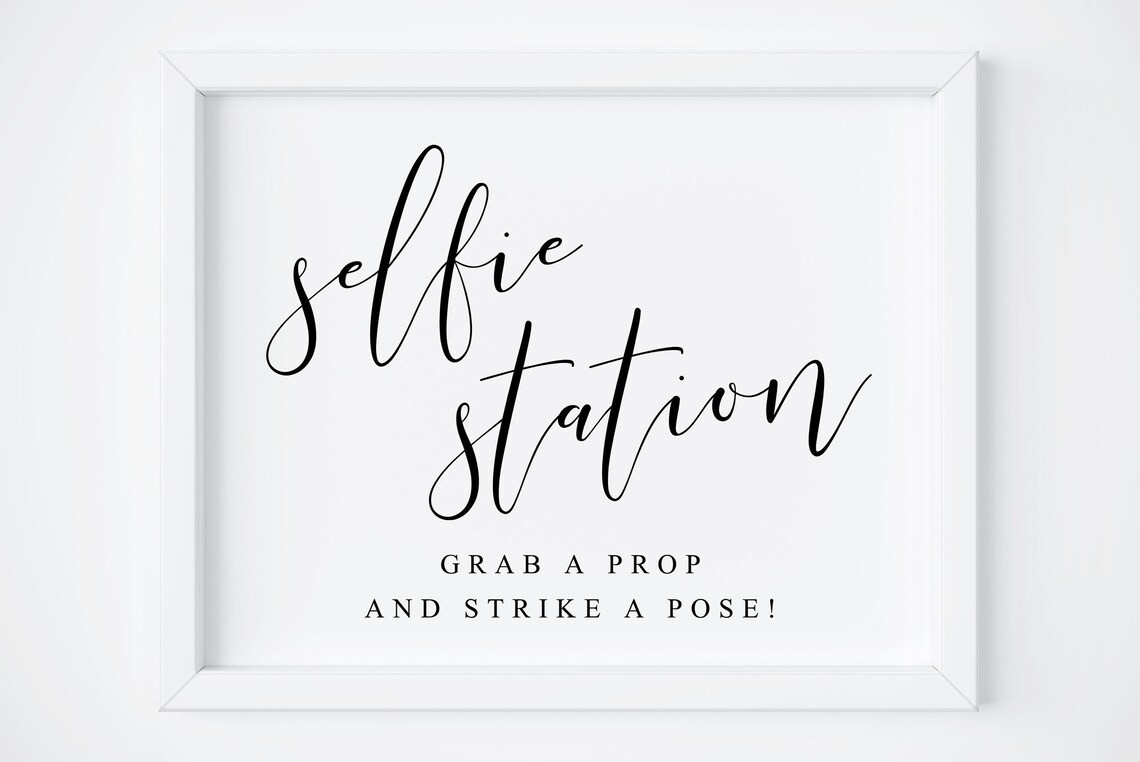 Selfie Station Wedding Photo Guestbook Sign