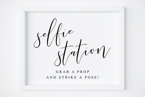 Selfie Station Wedding Photo Guestbook Sign