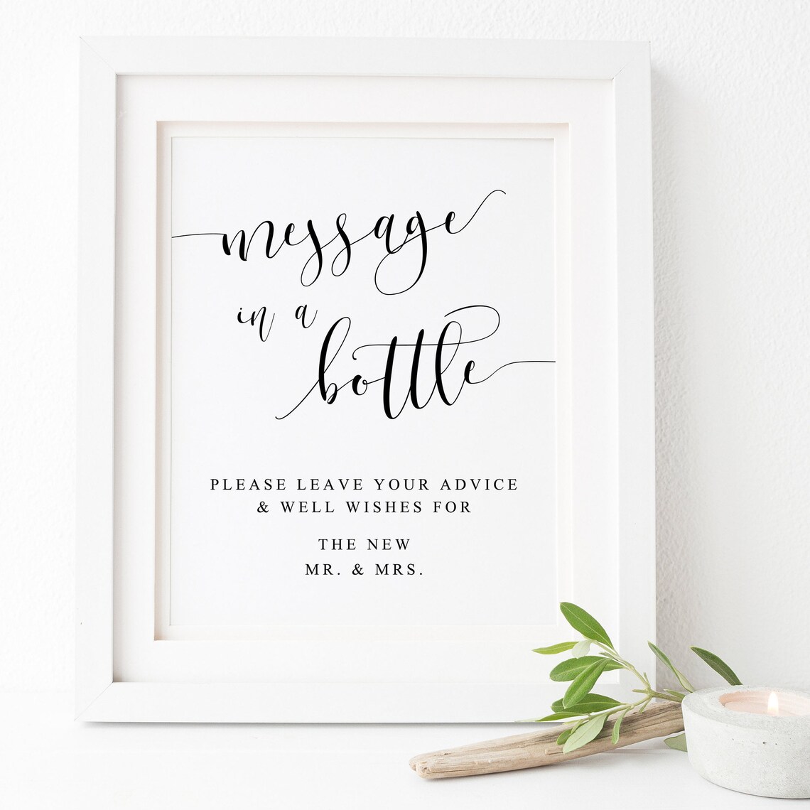 Message In A Bottle Wedding Guestbook Sign