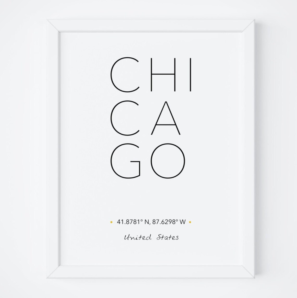 Chicago City Poster, Travel Poster Wall Art