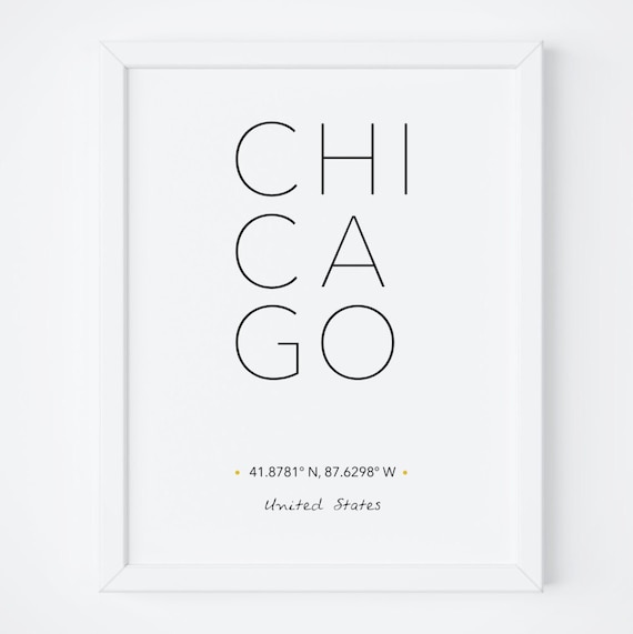 Chicago City Poster, Travel Poster Wall Art