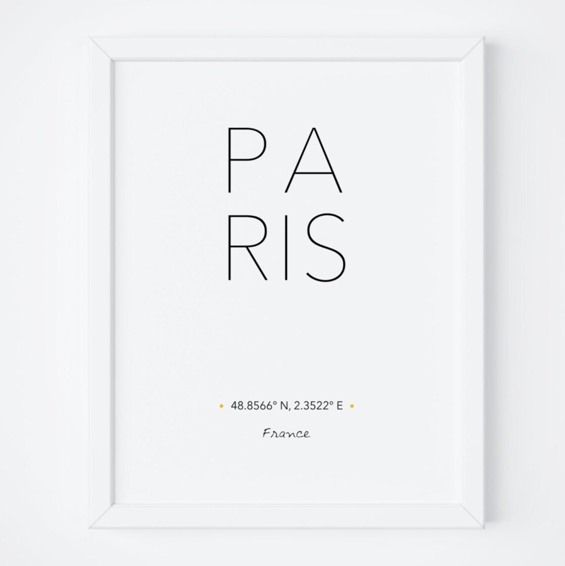 Paris Travel Poster, Typography Art Print