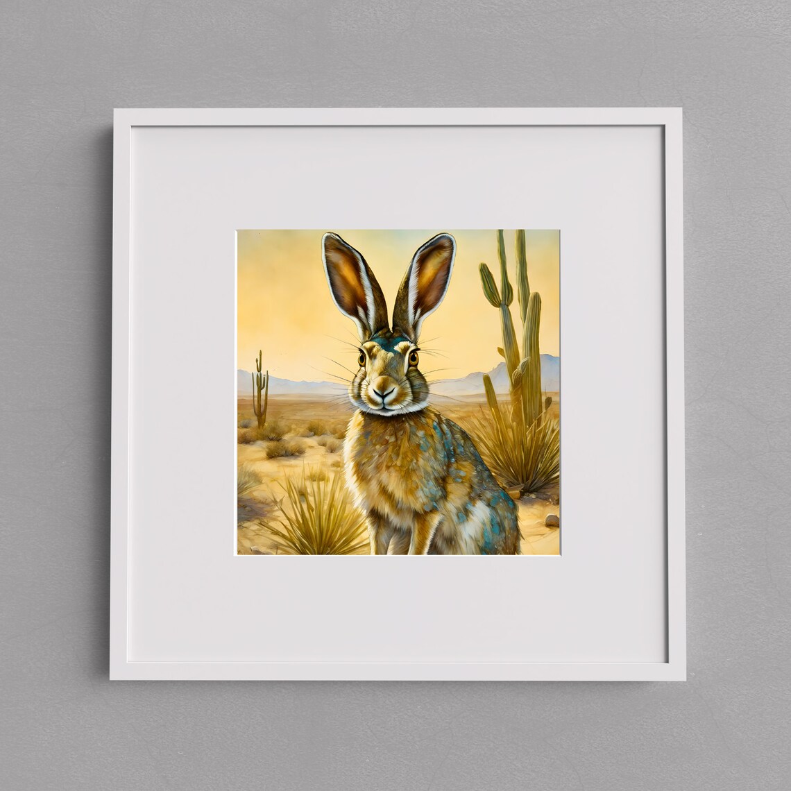 Desert Southwest Jackrabbit Art Print, Nature Decor - Image 3