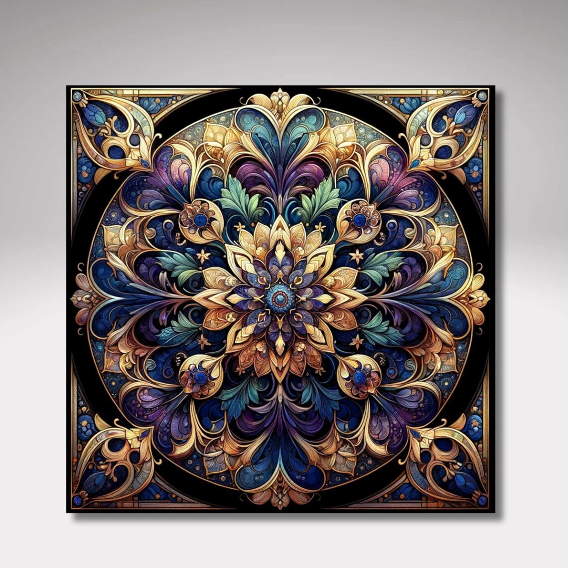 Art Nouveau Ceramic Tile, Vintage-Inspired Wall Art Print