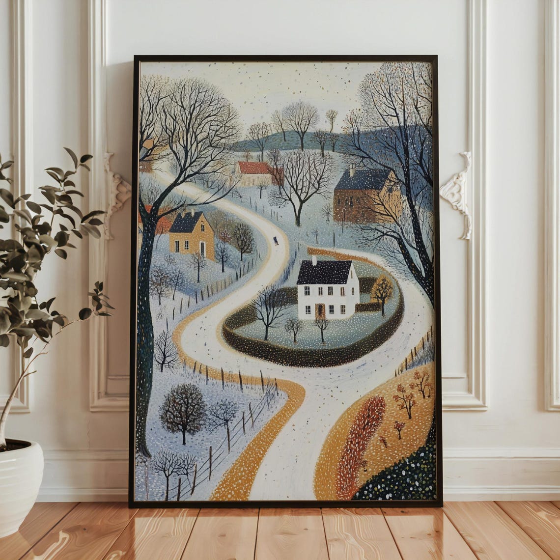 Winter Wall Art Rustic Landscape Art Cute Winter Prints Seasonal Decor Farmhouse Wall Decor - Image 4