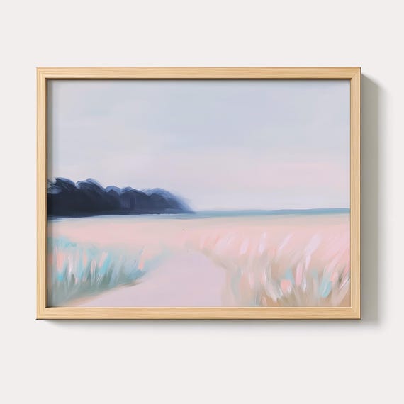 Moody Abstract Tv Art Painting Minimalist Living Room Wall Print Home Interior