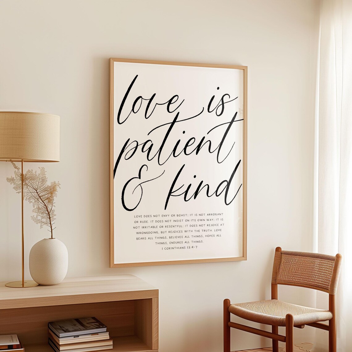 1 Corinthians 13 Bible Verse About Love Art Print