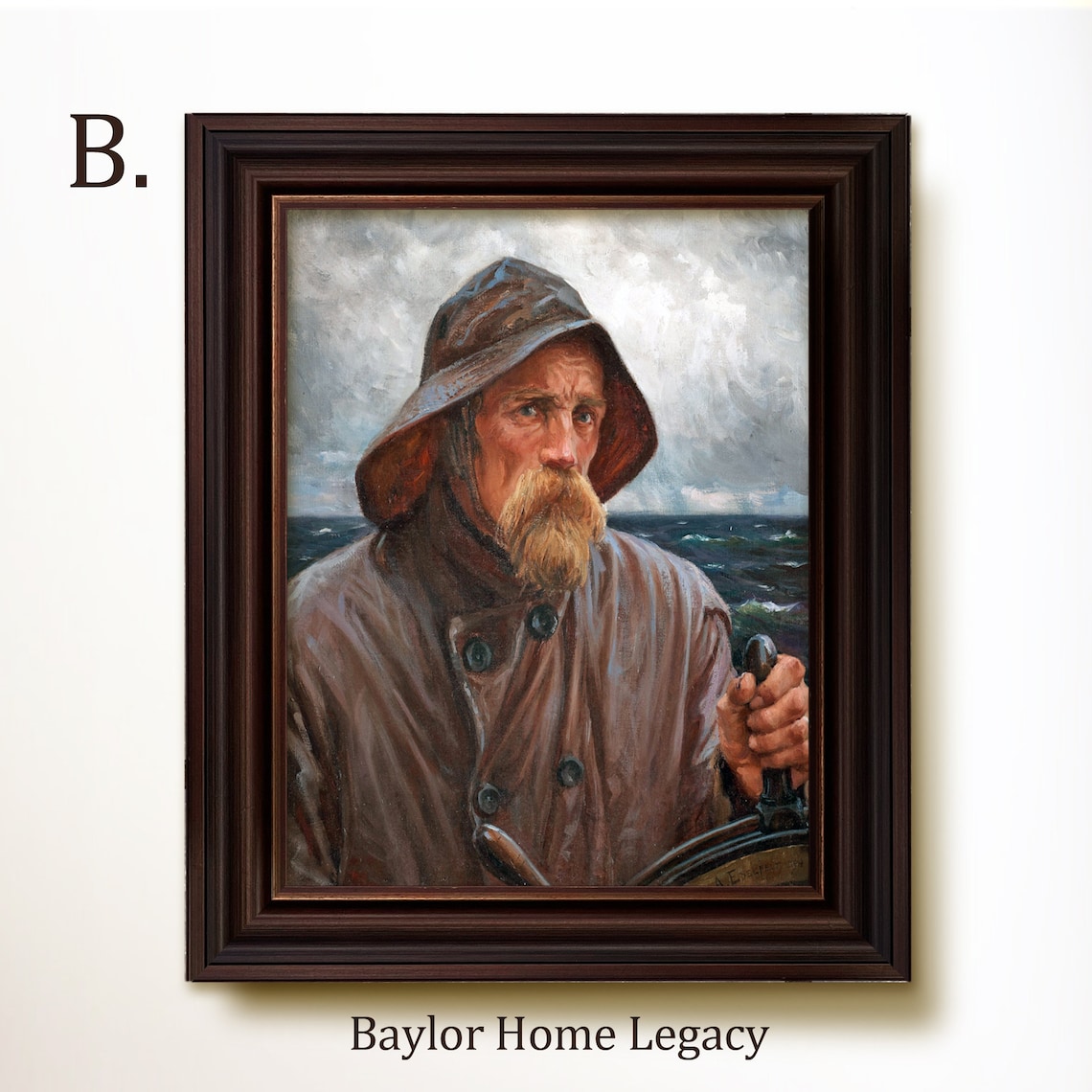Sea Captain Portrait, Vintage Nautical Wall Art Print - Image 4