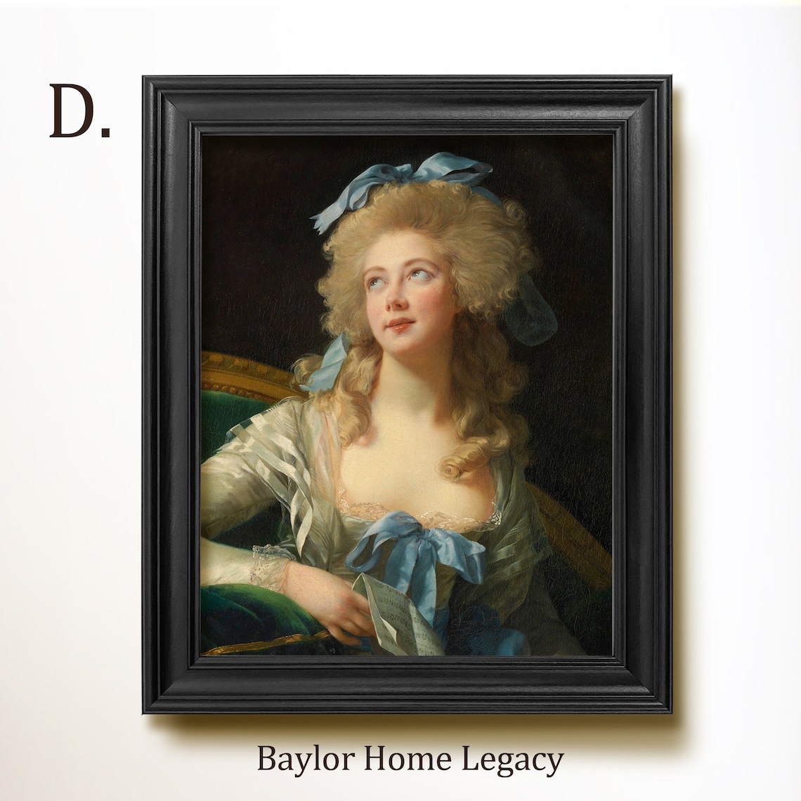 Victorian Lady Portrait, 18th-Century French Art Print - Image 2